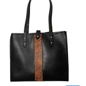 OBERON TOOLED LEATHER TOTE